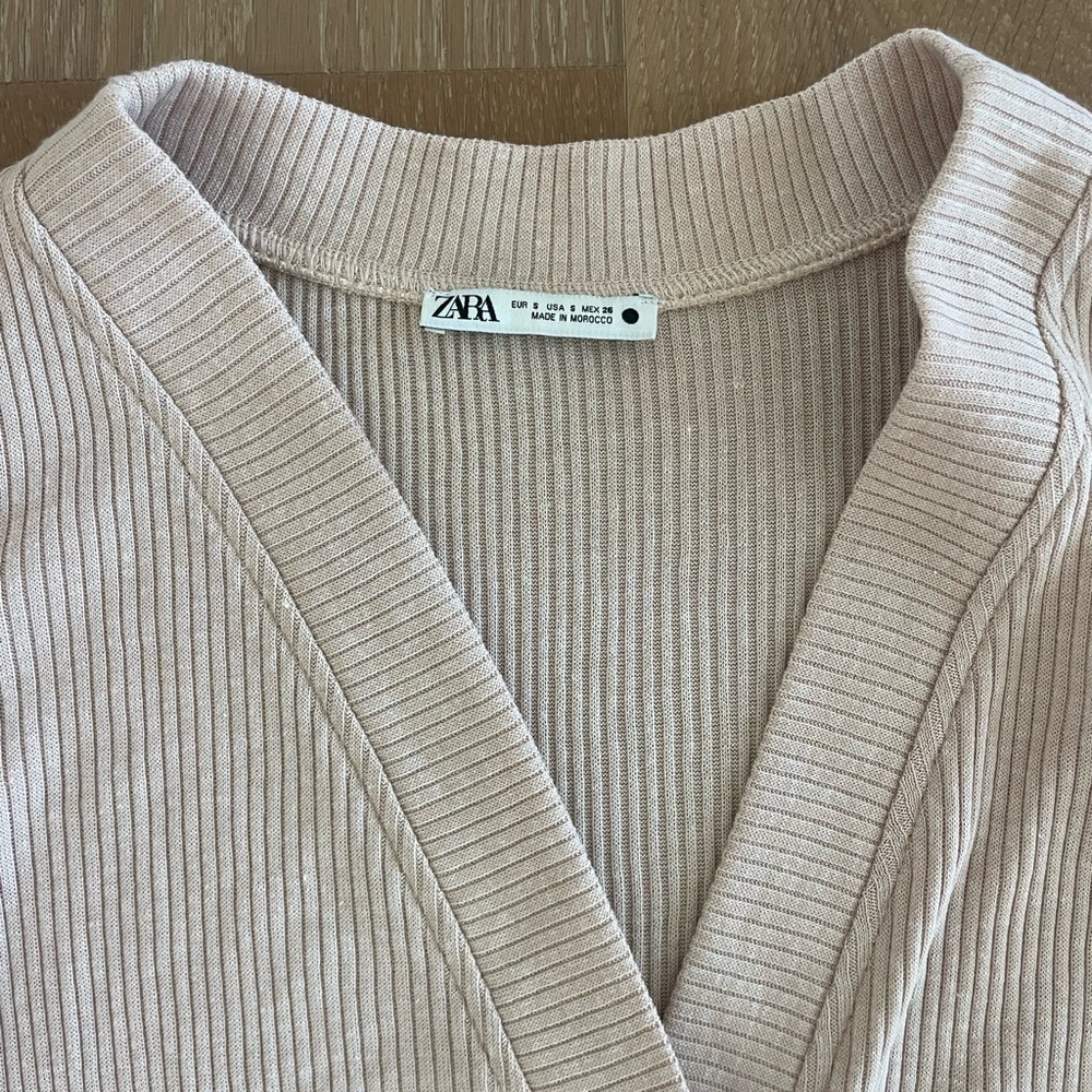 Zara Ribbed Button-Up Cardigan - Picture 2 of 3